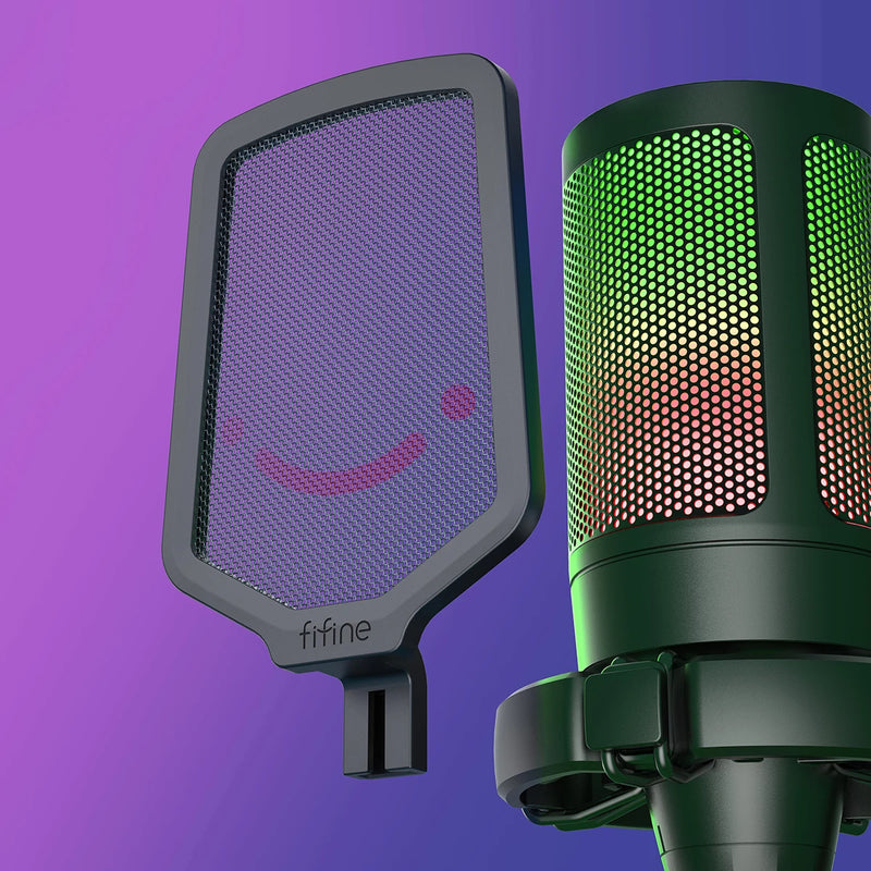 Microfone Gamer FIFINE A6V RGB