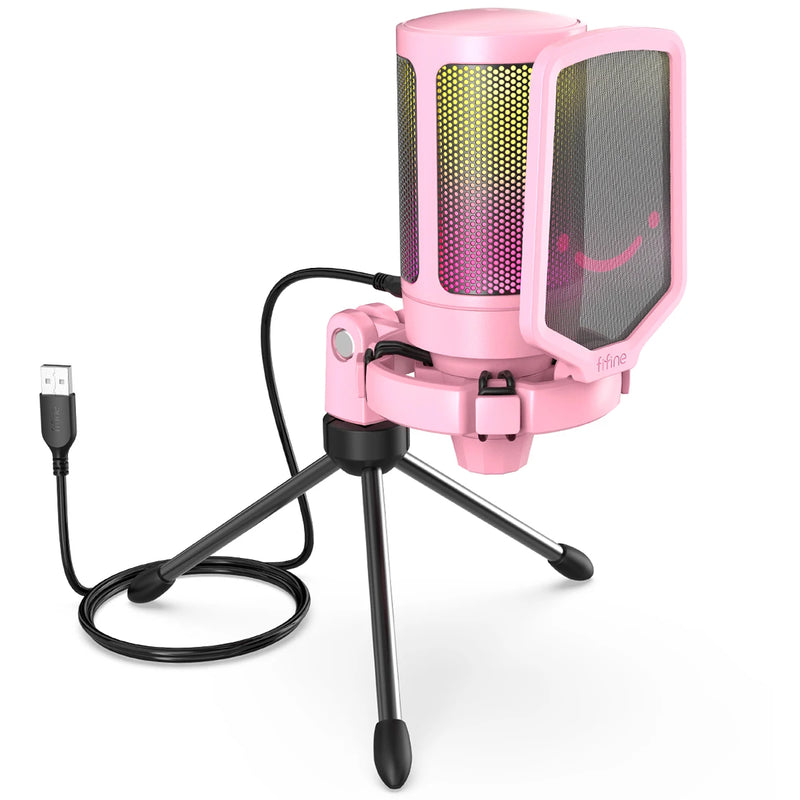 Microfone Gamer FIFINE A6V RGB