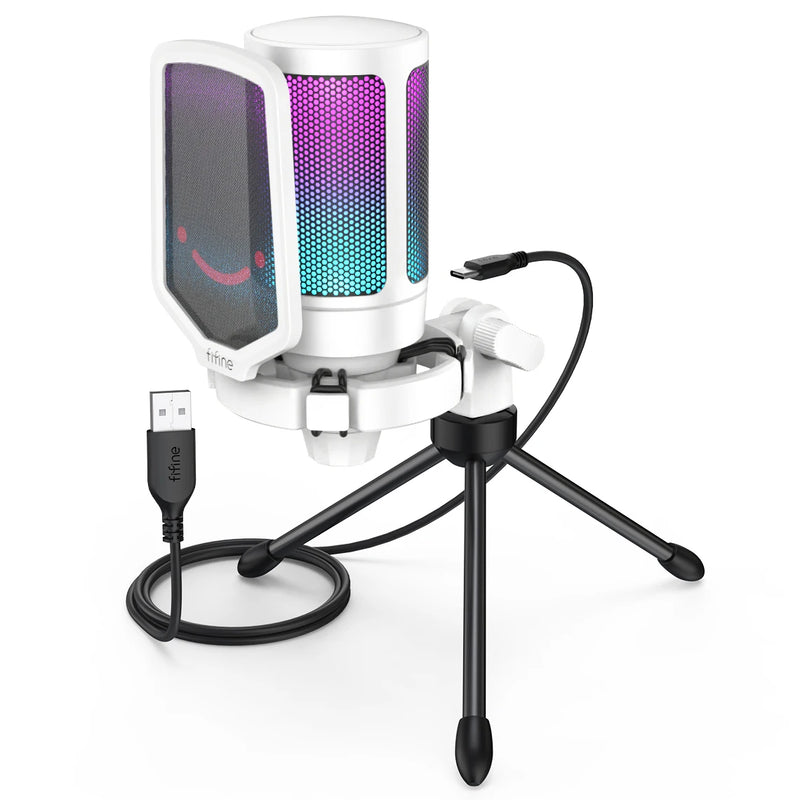 Microfone Gamer FIFINE A6V RGB